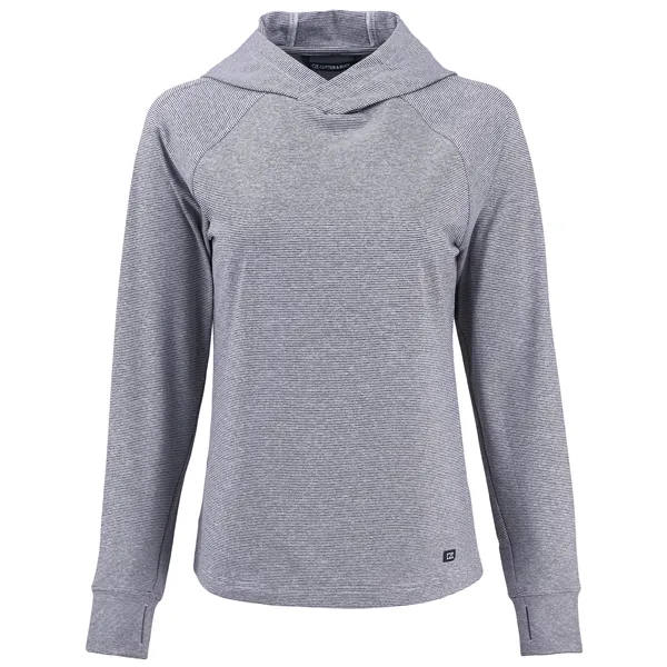 Cutter & Buck Adapt Recycled Soft Knit Stripe Womens Hood...