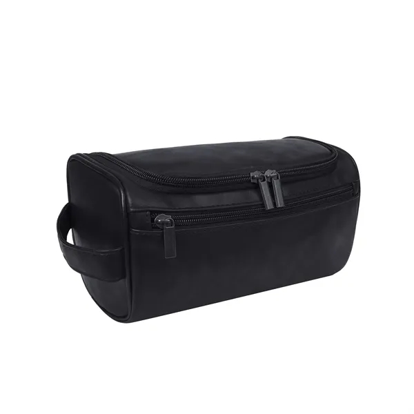 Premium Leather Travel Toiletry Bag W/ Hanging  Hook