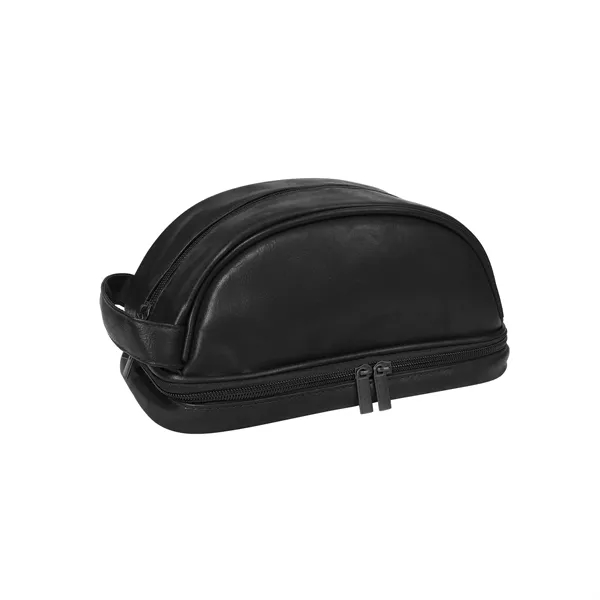 Portable Personalized Leather Travel Toiletry Bag