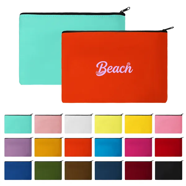 Multipurpose Canvas Cosmetic Bag Zipper Pouch
