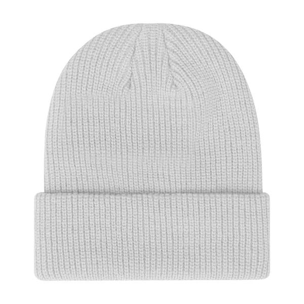 Classic Acrylic Ribbed Knit Beanie Hat W/ Cuff