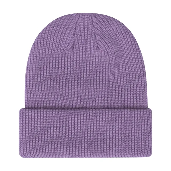 Classic Acrylic Ribbed Knit Beanie Hat W/ Cuff
