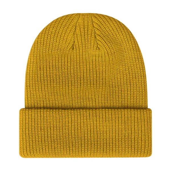 Classic Acrylic Ribbed Knit Beanie Hat W/ Cuff