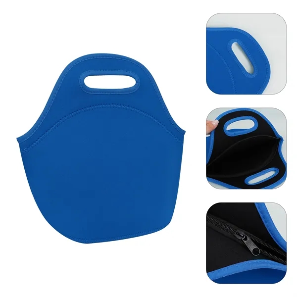 Insulated Neoprene Lunch Bag W/ Zipper