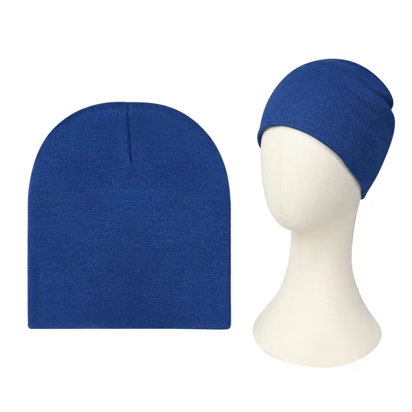 Acrylic Unisex Level Knit Beanie Cap