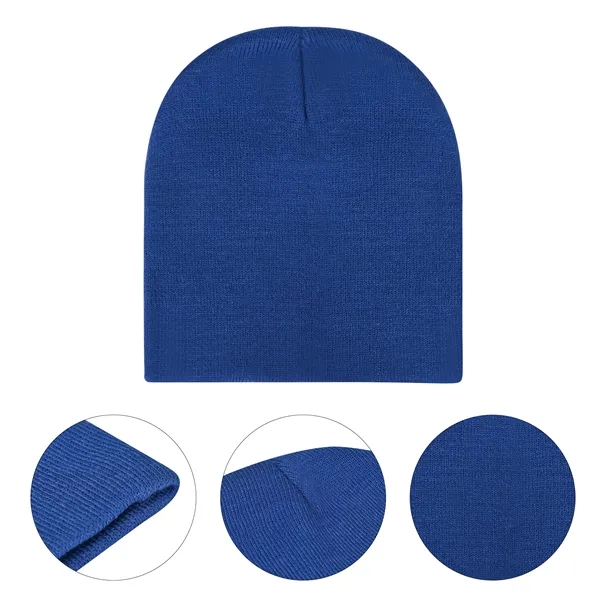 Acrylic Unisex Level Knit Beanie Cap