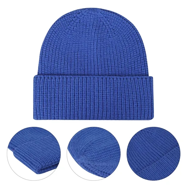 Classic Acrylic Cuffed Knitted Beanie Winter Hat