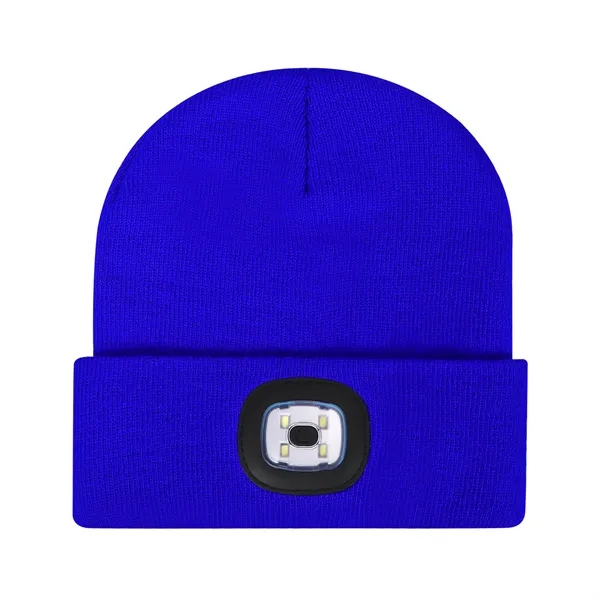Custom Cuffed Knit Beanie With LED Light