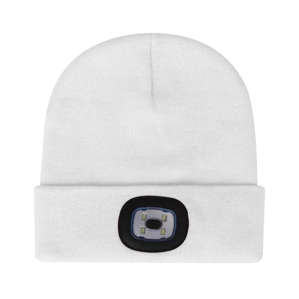 Custom Cuffed Knit Beanie With LED Light