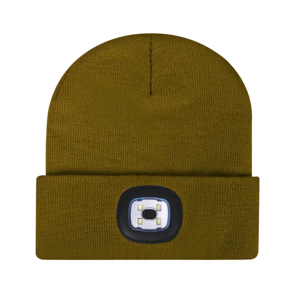 Custom Cuffed Knit Beanie With LED Light