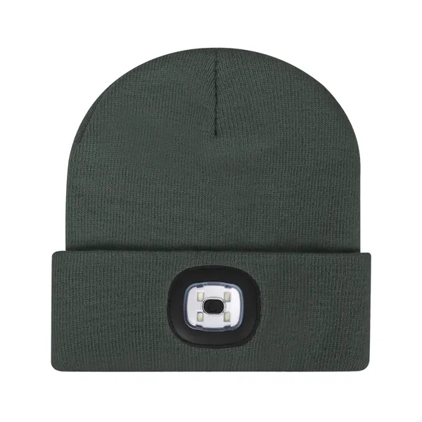 Custom Cuffed Knit Beanie With LED Light