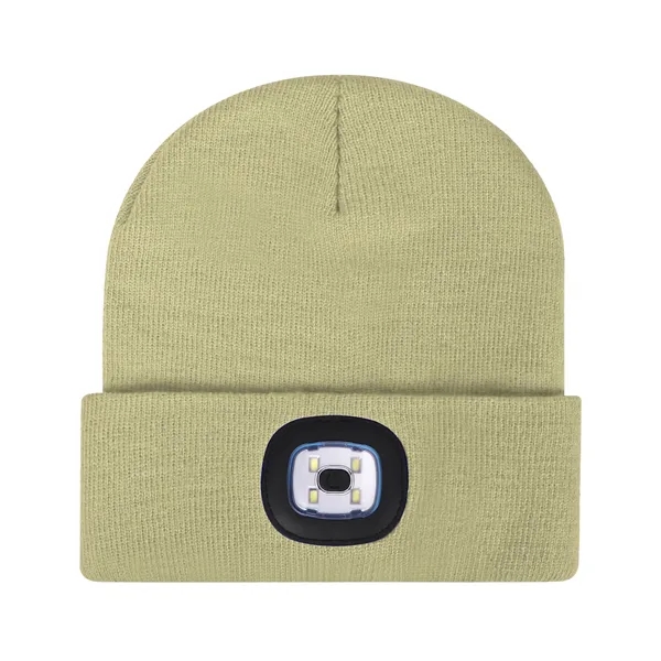 Custom Cuffed Knit Beanie With LED Light