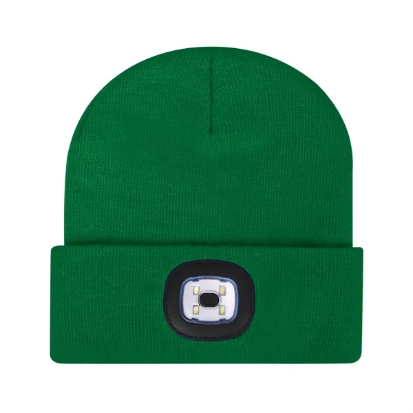 Custom Cuffed Knit Beanie With LED Light