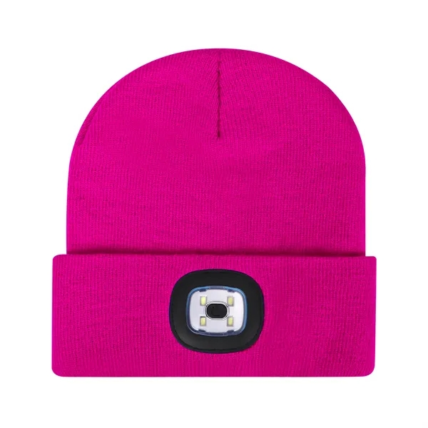 Custom Cuffed Knit Beanie With LED Light