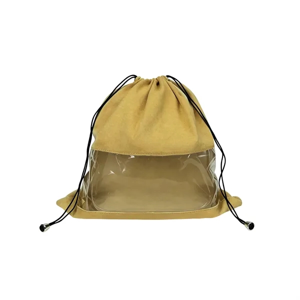 Drawstring Dust Bag For Handbag W/ Clear Window