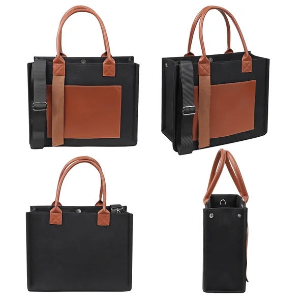 Large Structured Canvas Tote Bag Crossbody Handbag Purse