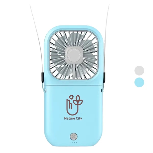 Folding Neck Power Bank Fan 3000mAh