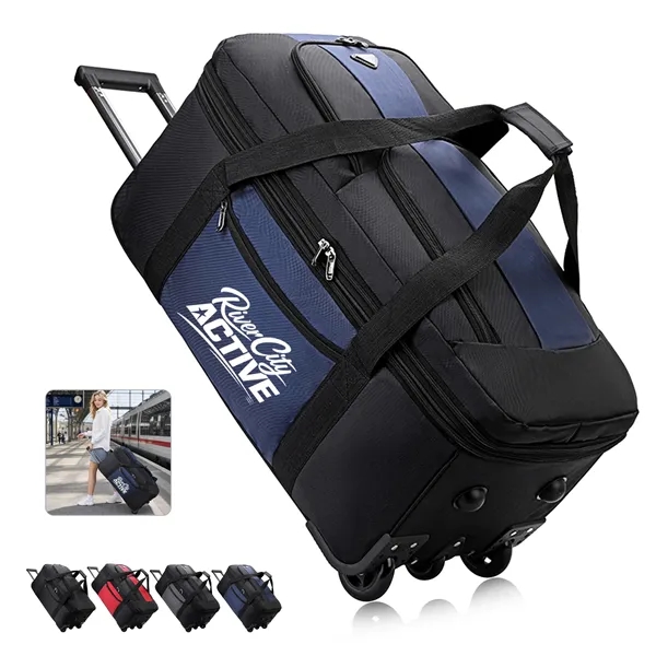 Large Travel Expandable Duffel Bag W/ Rolling Wheels