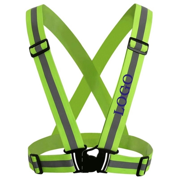 Adjustable Reflective Gear Strap Vest - Adjustable Reflective Gear Strap Vest - Image 0 of 1