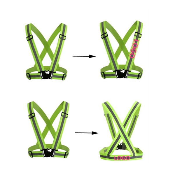 Adjustable Reflective Gear Strap Vest - Adjustable Reflective Gear Strap Vest - Image 1 of 1