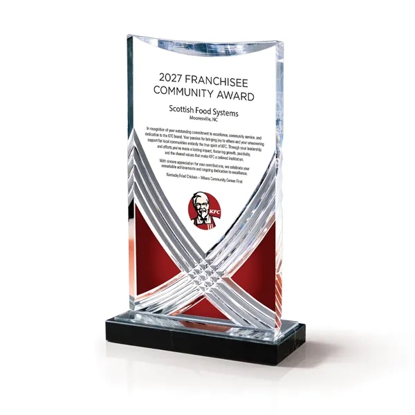 Cascade Curved Acrylic Award, Colors