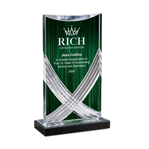 Cascade Curved Acrylic Award, Colors