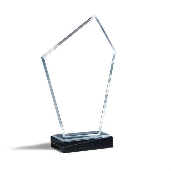 Deco Design Lucite Peak on Black Marble Base