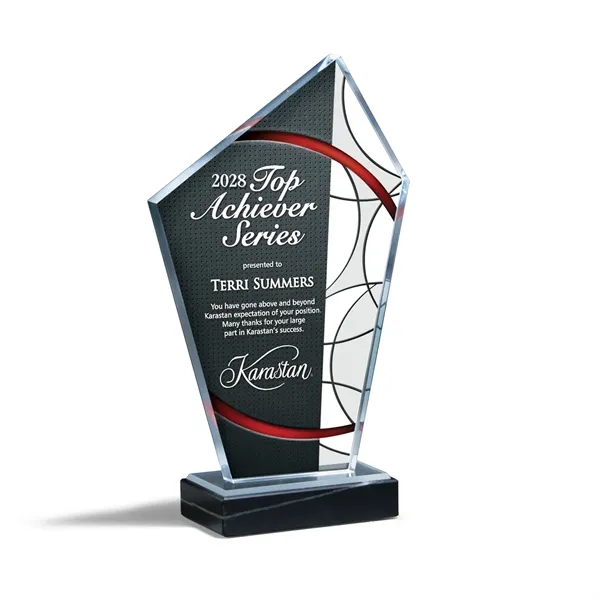 Deco Design Lucite Peak on Black Marble Base