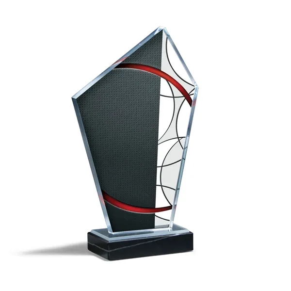 Deco Design Lucite Peak on Black Marble Base