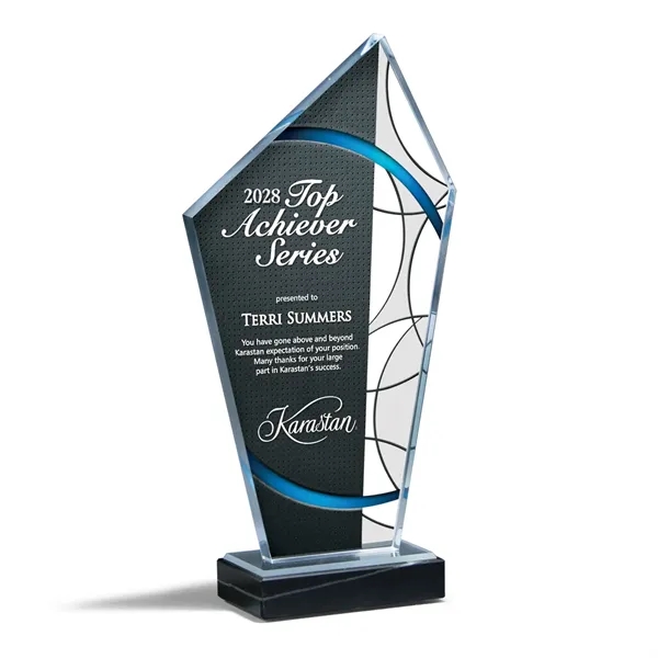 Deco Design Lucite Peak on Black Marble Base
