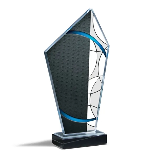 Deco Design Lucite Peak on Black Marble Base