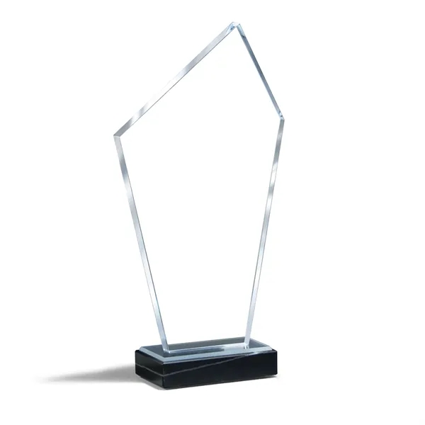 Deco Design Lucite Peak on Black Marble Base