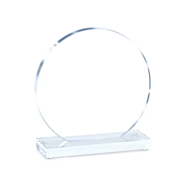 Clear Circle Acrylic Award on Base