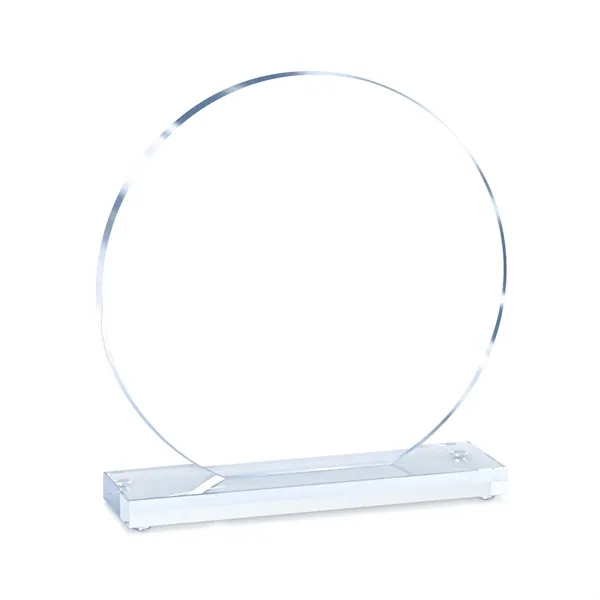 Clear Circle Acrylic Award on Base