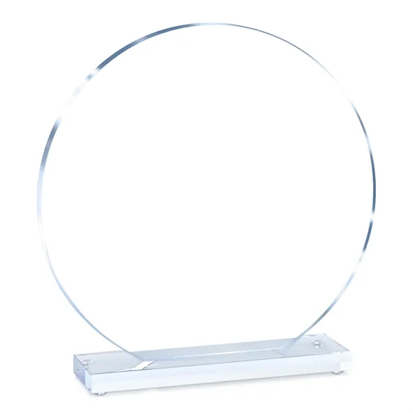 Clear Circle Acrylic Award on Base