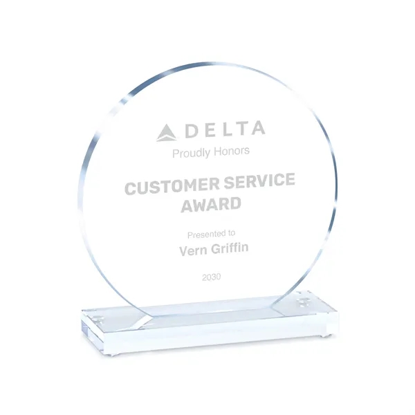 Clear Circle Acrylic Award on Base