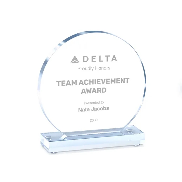 Clear Circle Acrylic Award on Base