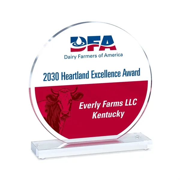 Clear Circle Acrylic Award on Base