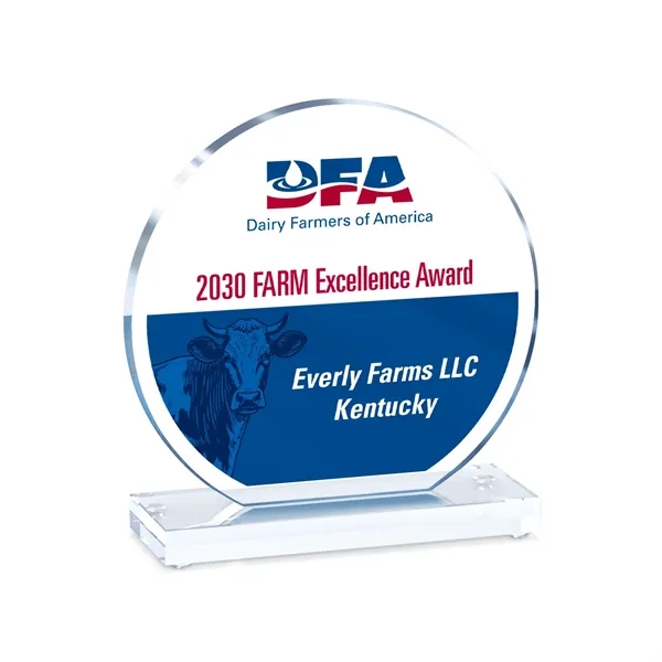 Clear Circle Acrylic Award on Base