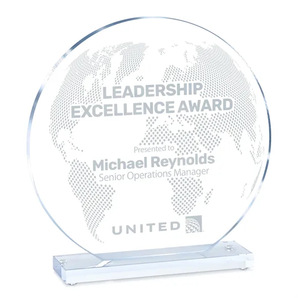 Clear Circle Acrylic Award on Base