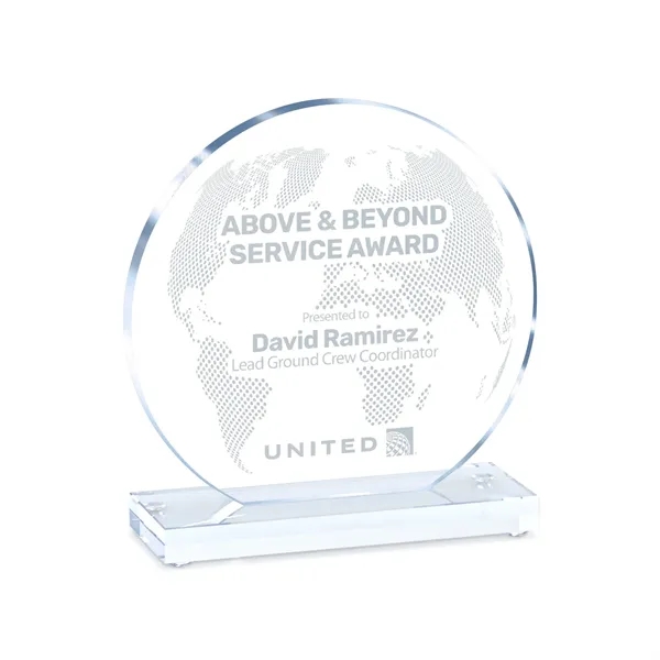Clear Circle Acrylic Award on Base