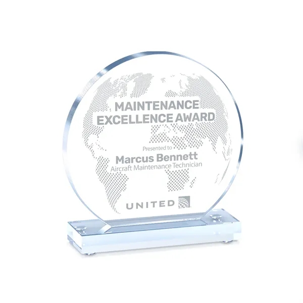 Clear Circle Acrylic Award on Base