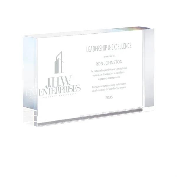 Freestanding Lucite Block