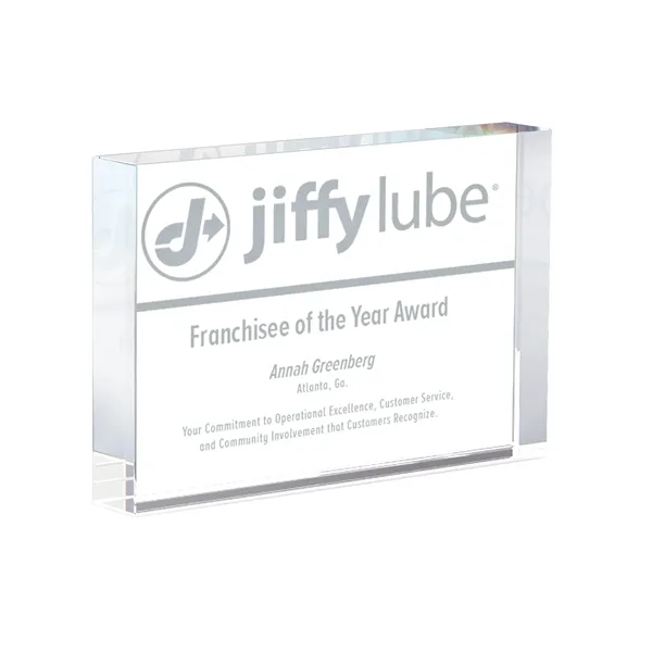 Freestanding Lucite Block