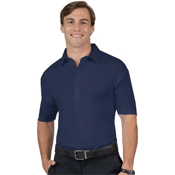 Mens Bonded Collar Dress Polo