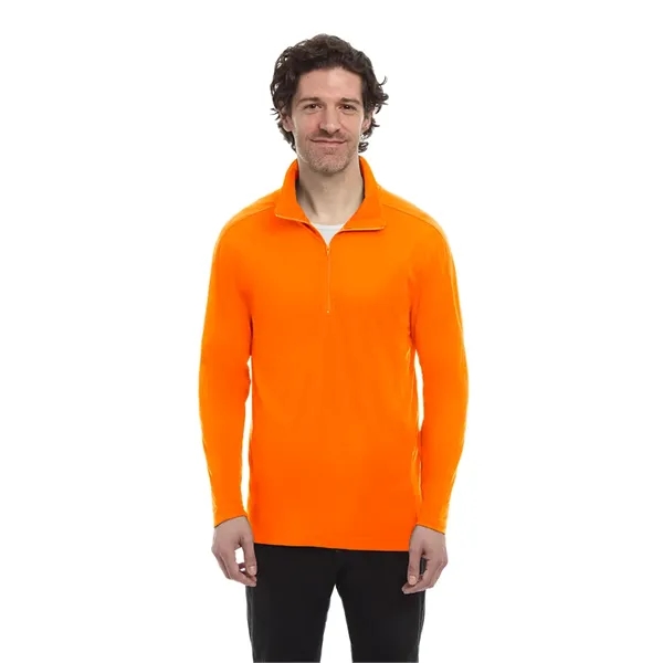 MENS WICKING SOLID 1/4 ZIP LS PULLOVER