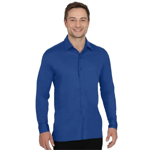 Men's Knit Stretch Woven Shirt