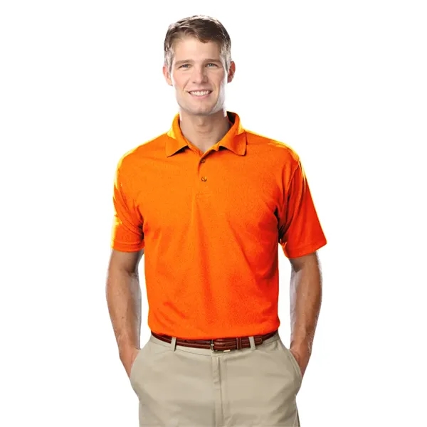 Men's Hi-Visibility Short-Sleeve Wicking Pique Polo