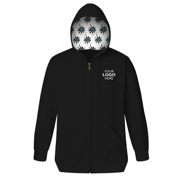 Your Logo Here Adult Fleece Zip Front Hoodie