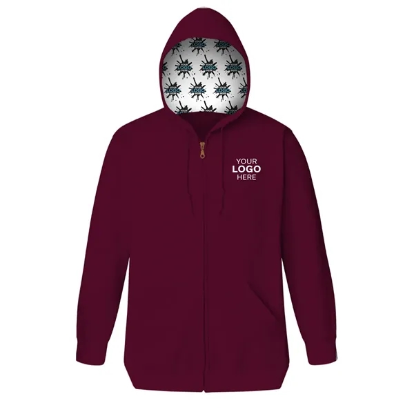Your Logo Here Adult Fleece Zip Front Hoodie